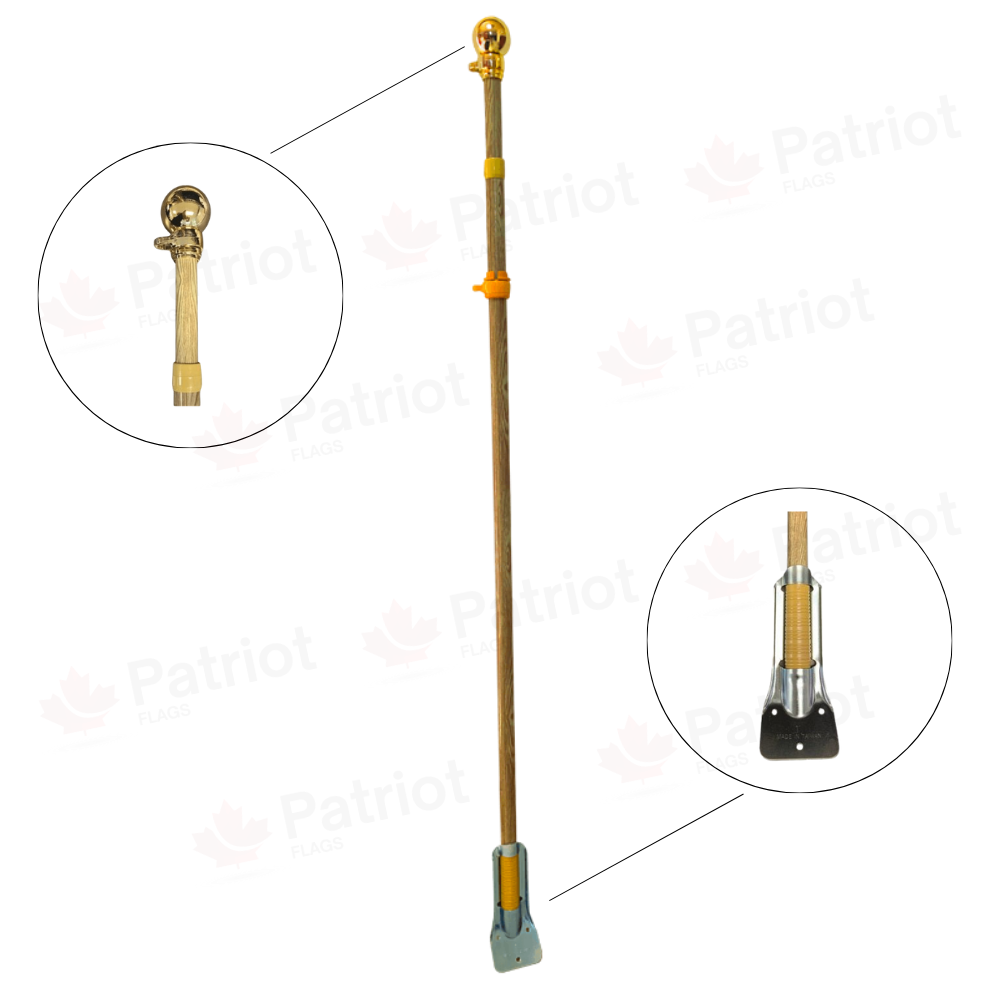 6' Telescopic Flagpole with Wall Bracket