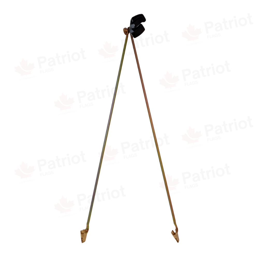 Indoor Flagpole Spreader - Gold
